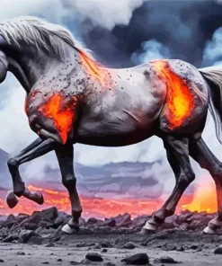 Lava Horse Diamond Painting