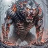 Lava Werewolf Diamond Painting
