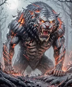 Lava Werewolf Diamond Painting