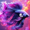 Lavender Betta Fish Diamond Painting