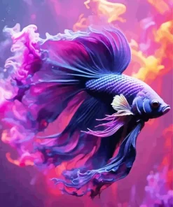 Lavender Betta Fish Diamond Painting
