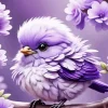 Lavender Bird Diamond Painting