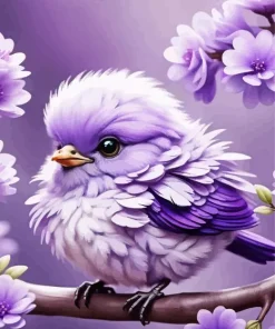 Lavender Bird Diamond Painting