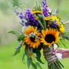 Lavenders And Sunflowers Diamond Painting