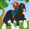 Merida And Her Horse Diamond Painting