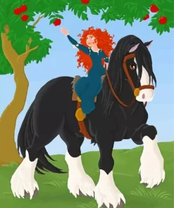 Merida And Her Horse Diamond Painting