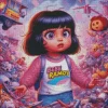Messy Dora Diamond Painting