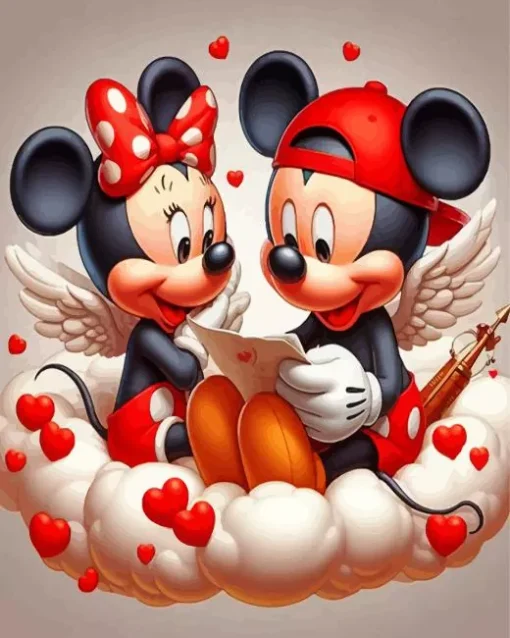 Mickey And Minnie Love Diamond Painting