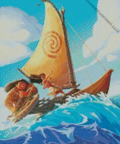 Moanas Boat Diamond Painting