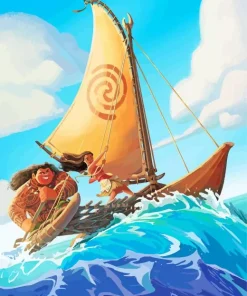 Moanas Boat Diamond Painting