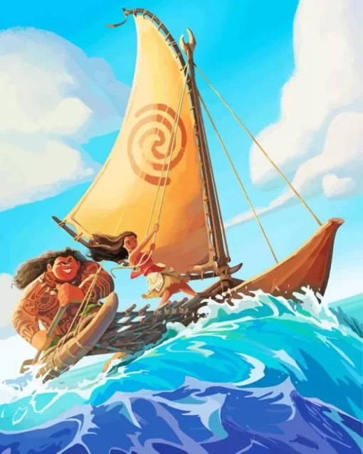 Moanas Boat Diamond Painting