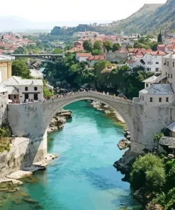 Old Mostar Bridge Diamond Painting