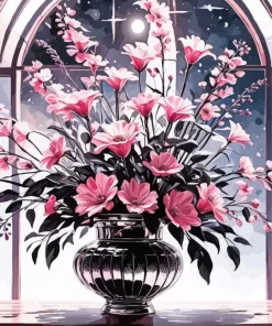Pink Flowers Bouquet Diamond Painting