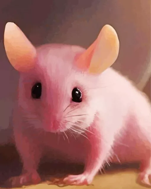 Pink Mouse Diamond Painting