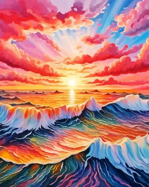 Pink Sunset Diamond Painting