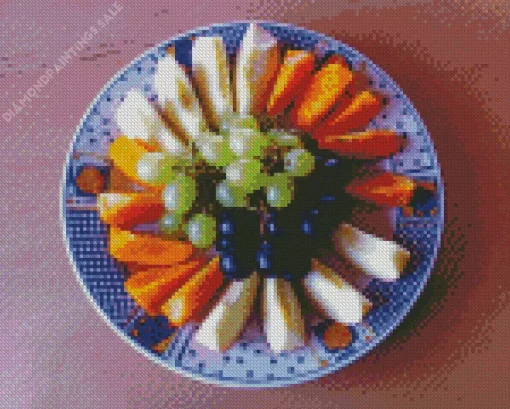 Plate Of Fruits Diamond Painting