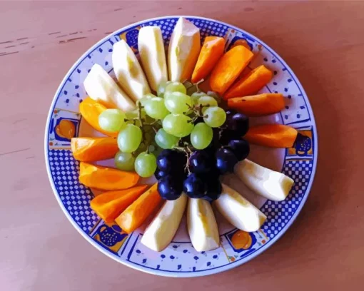 Plate Of Fruits Diamond Painting