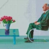 Portrait Of Sir David Webster By David Hockney Diamond Painting