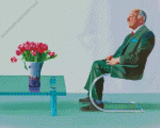 Portrait Of Sir David Webster By David Hockney Diamond Painting