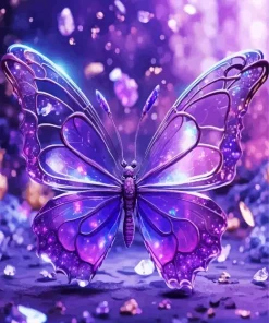 Purple Butterfly Insect Diamond Painting