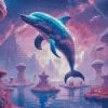 Purple Dolphin Diamond Painting