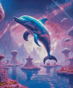 Purple Dolphin Diamond Painting
