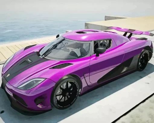 Purple Koenigsegg Agera Diamond Painting