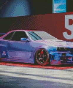 Purple Nissan GTR Diamond Painting