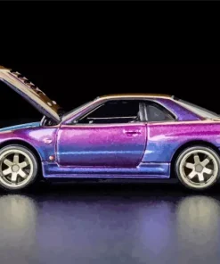 Purple Nissan GTR Car Diamond Painting