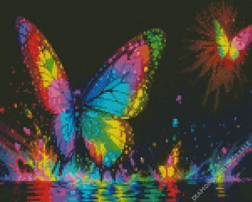 Rainbow Butterfly Diamond Painting