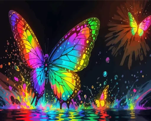 Rainbow Butterfly Diamond Painting