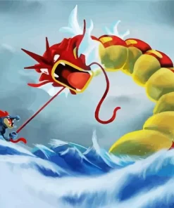 Red Gyarados Diamond Painting