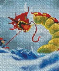 Red Gyarados Diamond Painting