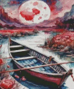 Row Boat Art Diamond Painting
