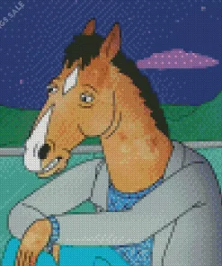 Sad Bojack Diamond Painting