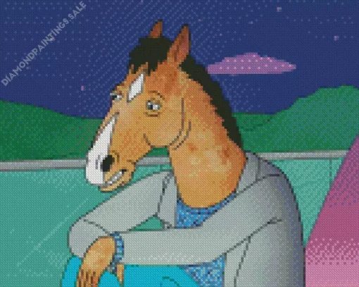Sad Bojack Diamond Painting