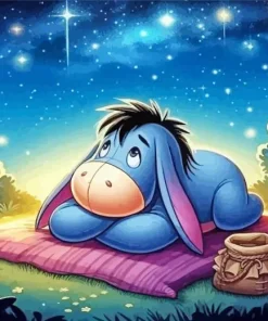 Sad Eeyore Character Diamond Painting