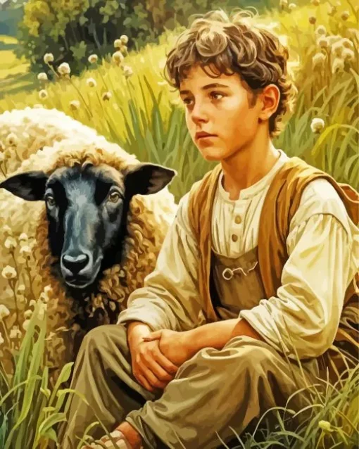 Shepherd Boy Diamond Painting