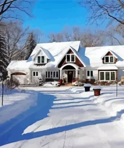 Snow House Diamond Painting