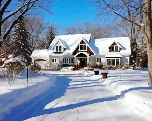 Snow House Diamond Painting