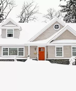 Snow On A Roof Diamond Painting