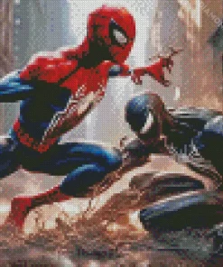 Spiderman vs Venom Diamond Painting