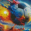 Splash Soccer Ball Diamond Painting