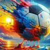 Splash Soccer Ball Diamond Painting