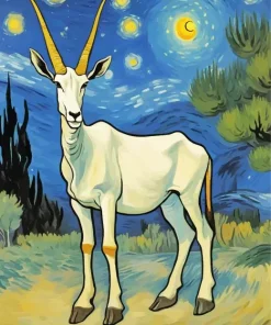 Starry Night Oryx Diamond Painting