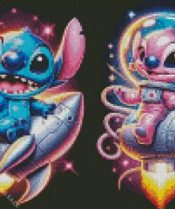 Stitch And Angel In Space Diamond Painting