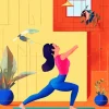 Stretching Girl Diamond Painting