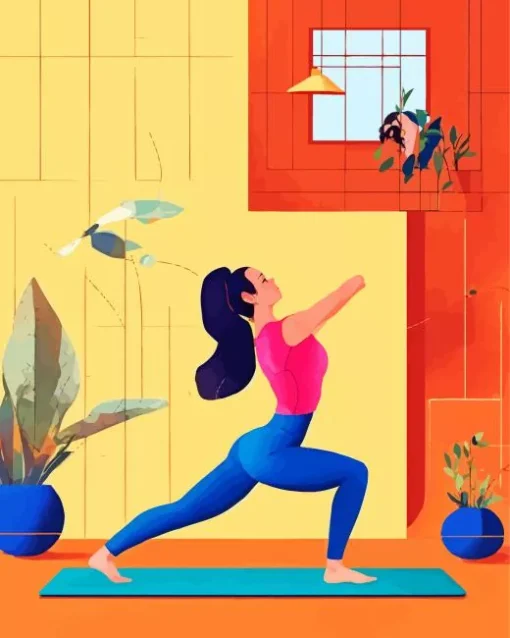 Stretching Girl Diamond Painting
