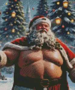Strong Fat Santa Diamond Painting