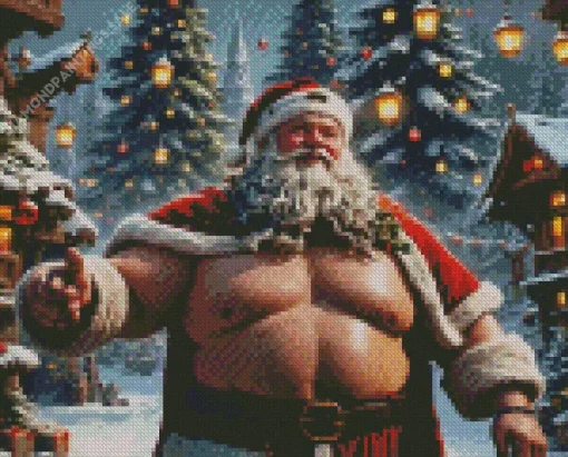 Strong Fat Santa Diamond Painting